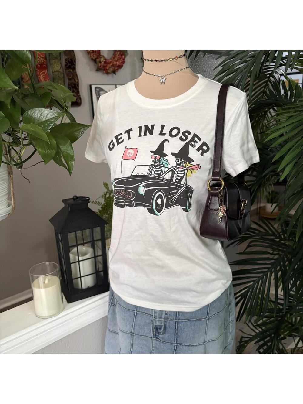 white halloween tee